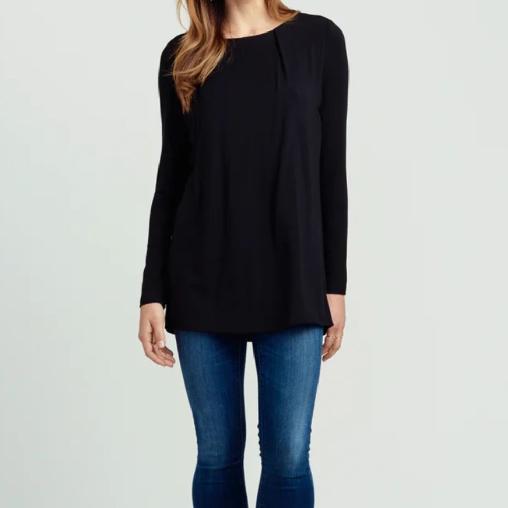 Ellie Kai Zadie Black Modal Stretch Top Size XL NWT